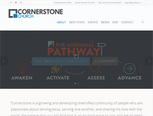 Tablet Screenshot of cornerstonechurchma.com